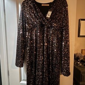 Shyanne Black and Bronze Sequin Top